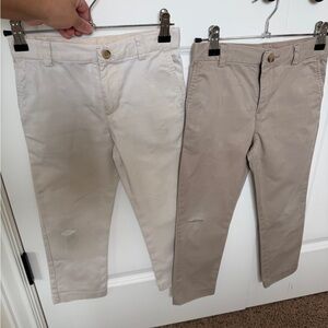Vineyard Vines Boys Size 6 Cream and Tan Chinos